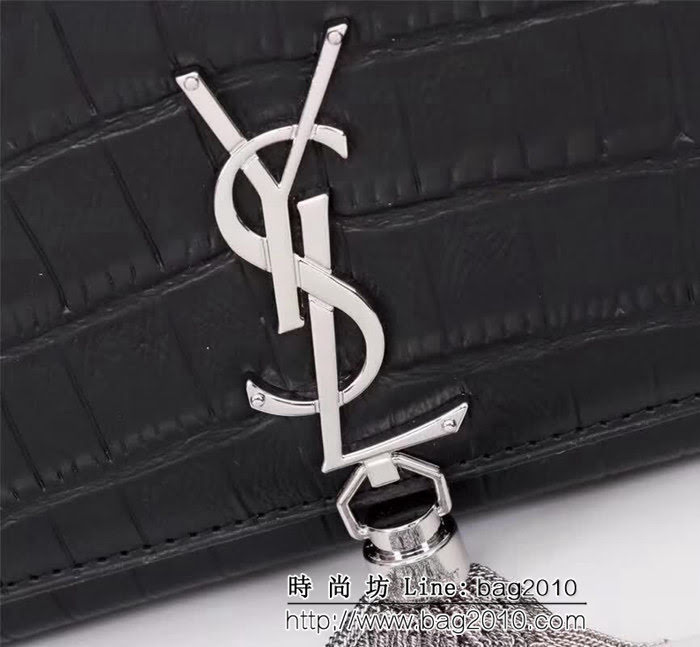 YSL聖羅蘭 專櫃最新V紋皮 金色五金扣 可拆卸鏈條 小挎包 27720 YAS1275